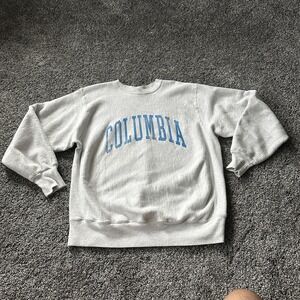 Columbia Lions Sweatshirt Mens‎ Large Gray NCAA Football MV Sport Pro Weave